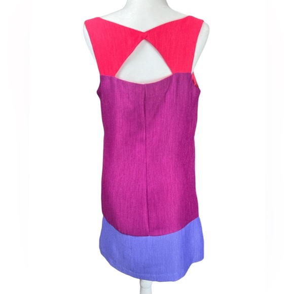 Isabel & Nina Colorblock Sleeveless Summer Knee Length Tweed Shift Dress - Picture 3 of 7